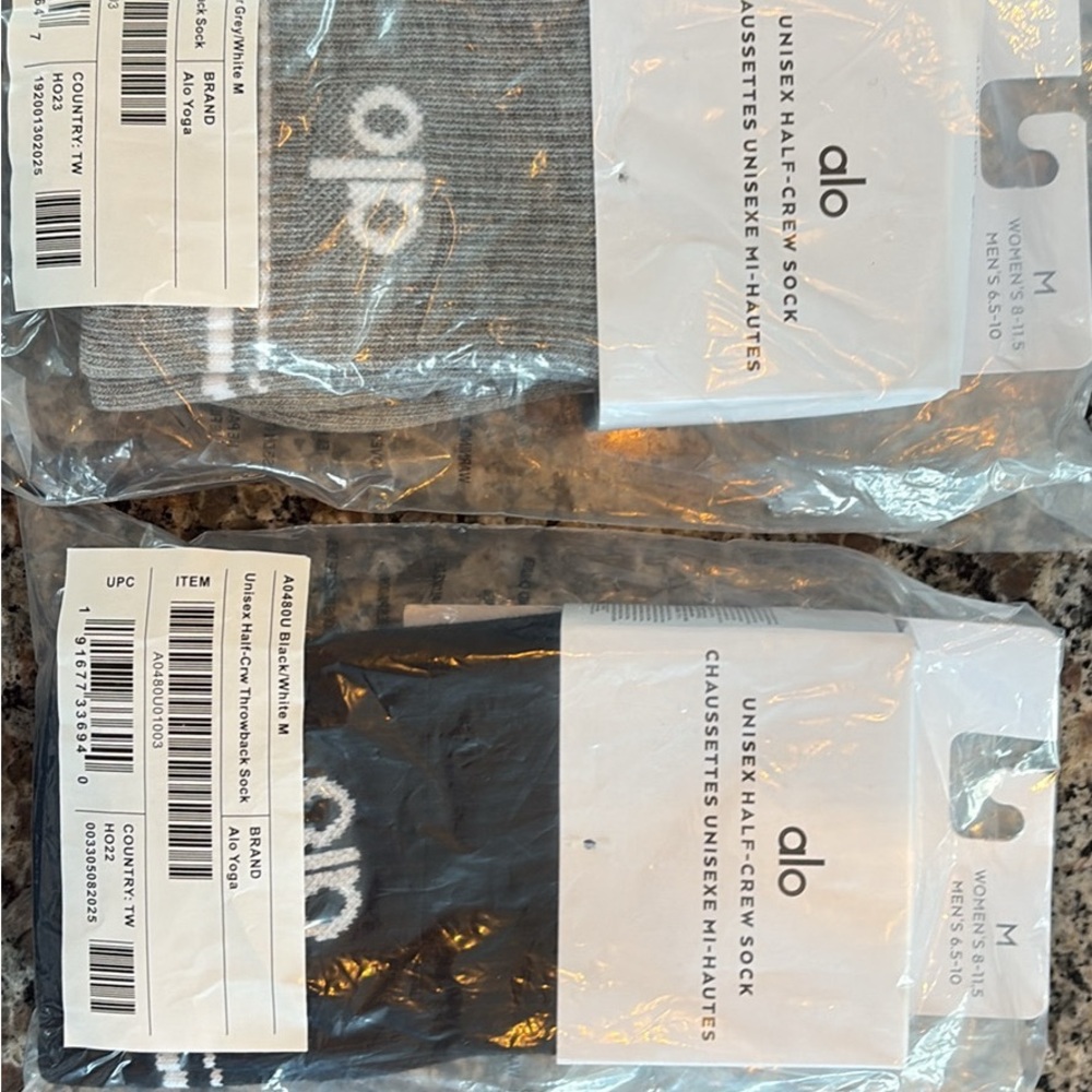 ALO Yoga Unisex Half-Crew Socks (2pair)